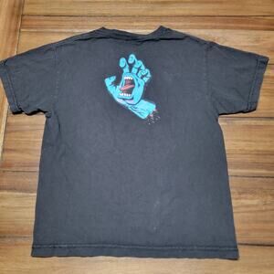 Santa Cruz Skate Kids Black Tee Screaming Hand - Size Medium